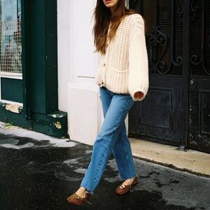 Zara Women's Straight Leg Jeans in Light Blue NWT